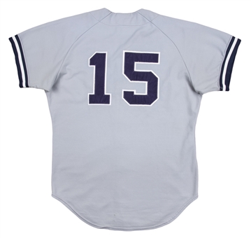1973 Thurman Munson Game Used New York Yankees Road Jersey (Sports Investors Authentication & Gene "Stick" Michael Family Provenance)